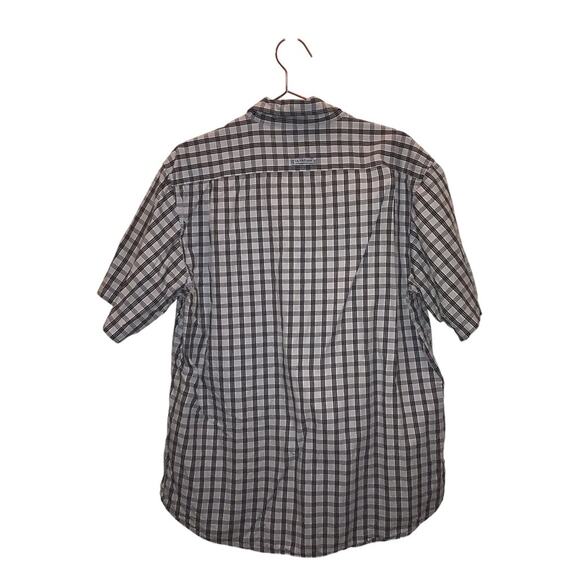 US polo association two tone blue button up shirt size large short sleeve - Picture 2 of 6